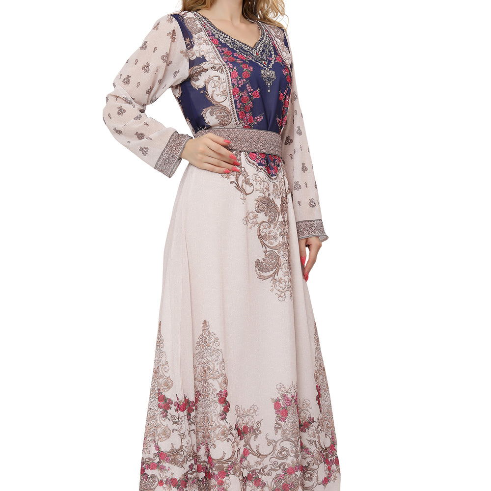 
                  
                    Digital Printed Khaleeji Thobe Party Gown
                  
                