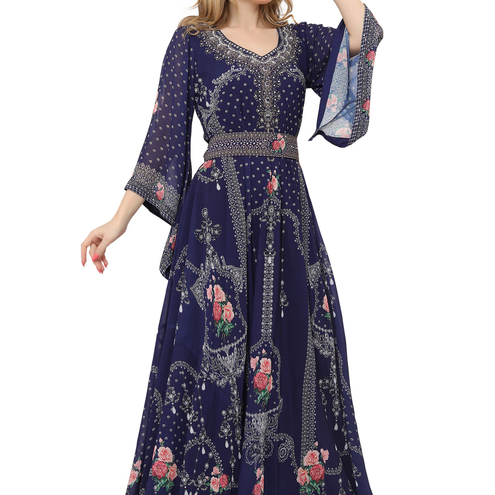 
                  
                    Digital Printed Abaya Caftan Ethic Party Gown
                  
                