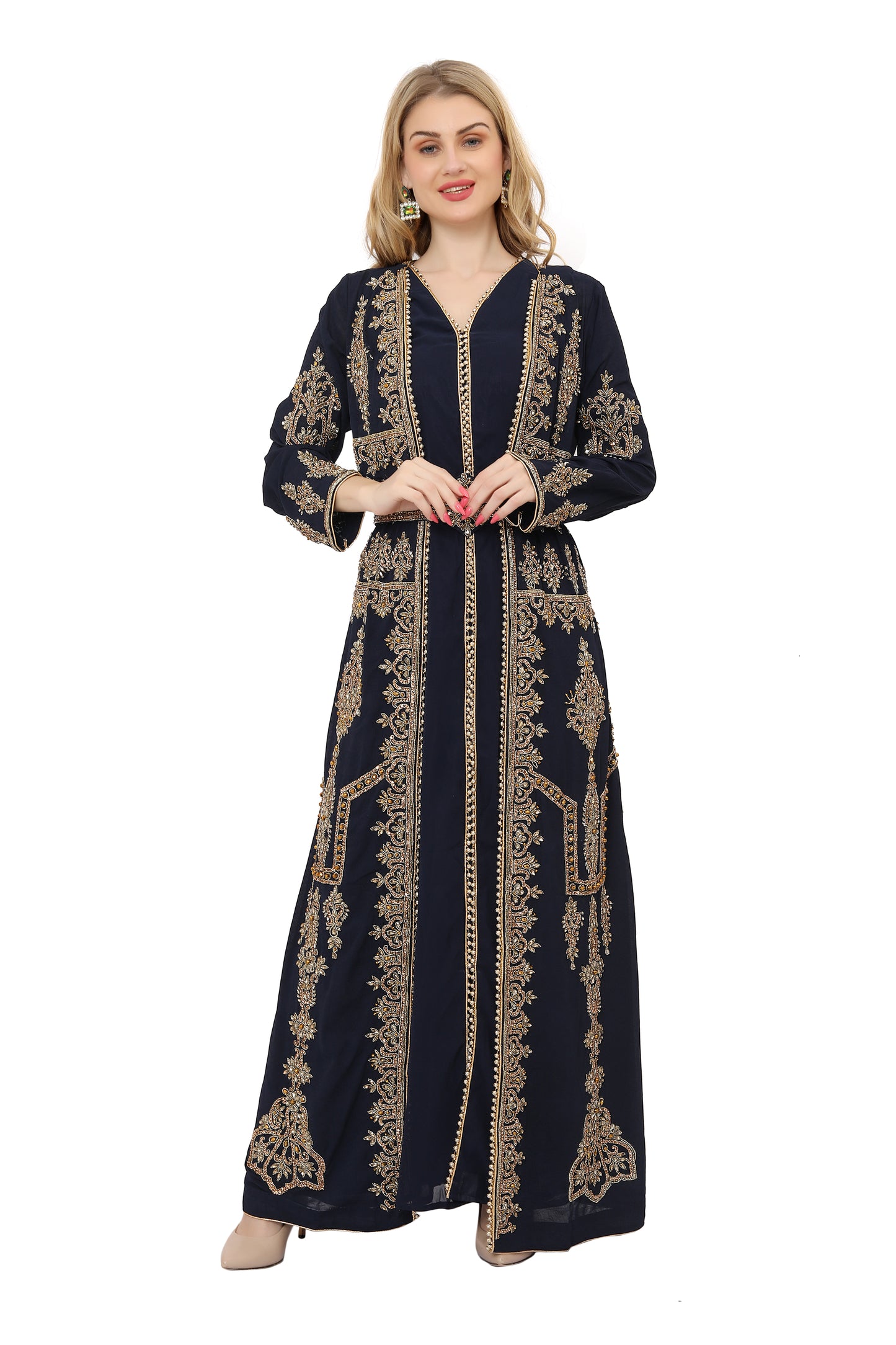 Designer Maghribi Kaftan Evening Tea Party Dress