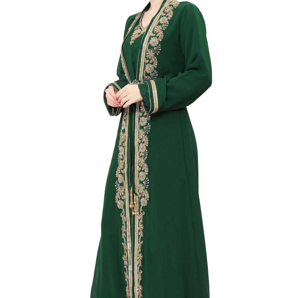 
                  
                    Designer Maghribi Kaftan Evening Tea Party Gown
                  
                