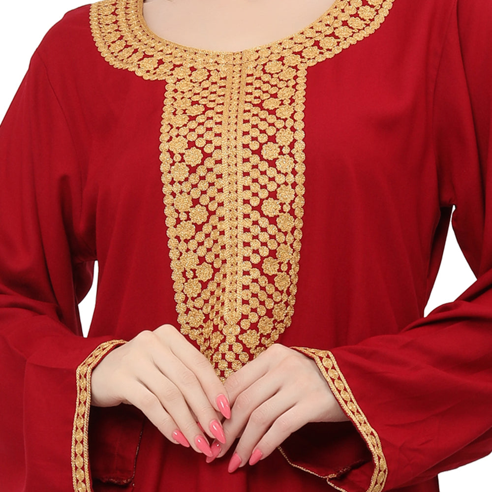 
                  
                    Designer Kaftan With Thread Work Gown
                  
                