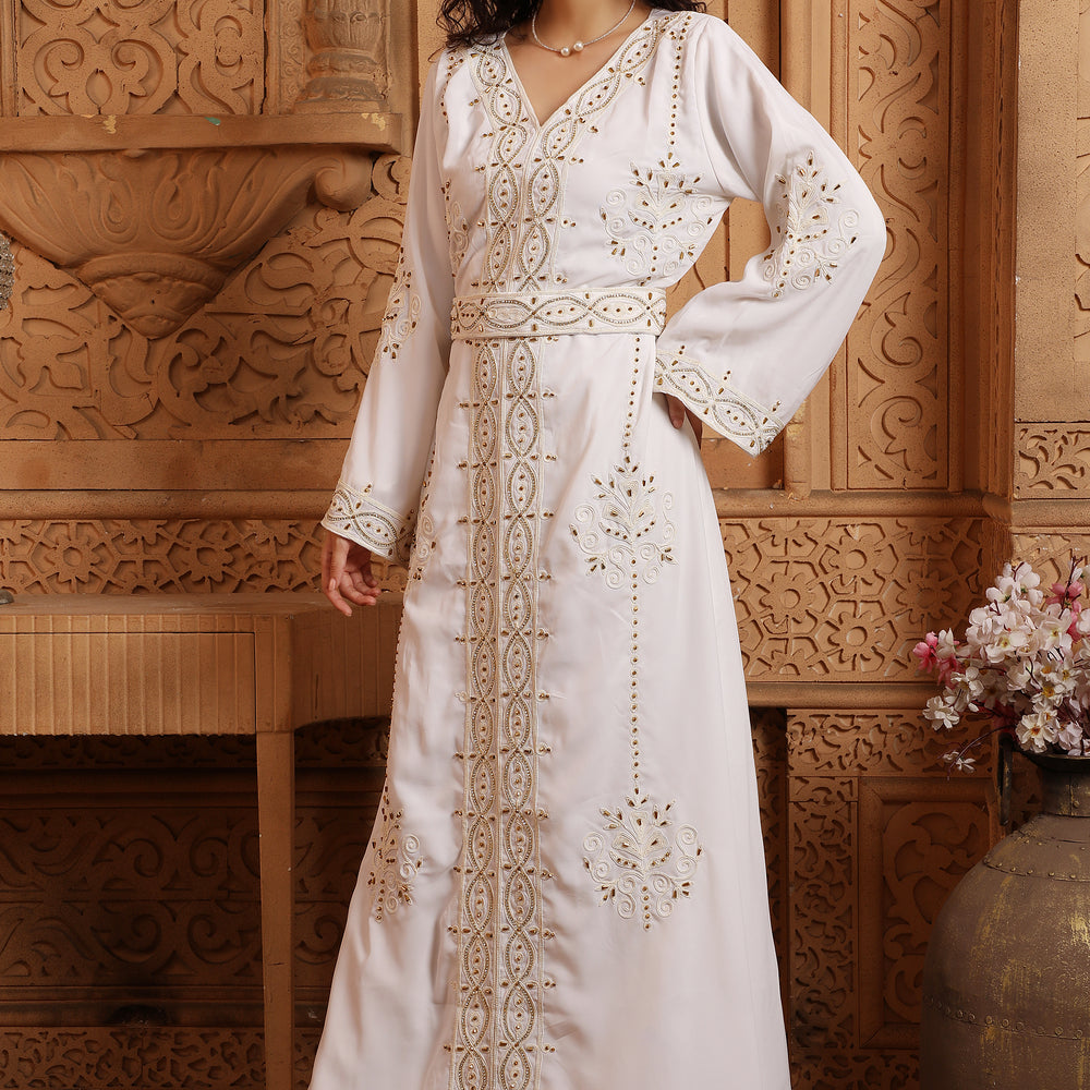 
                  
                    Designer Eid Wear Kaftan with Handwork Gown
                  
                