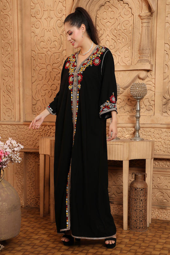 Tassel Kaftan Women Abaya Arabic Dresses Muslim Dubai Caftan