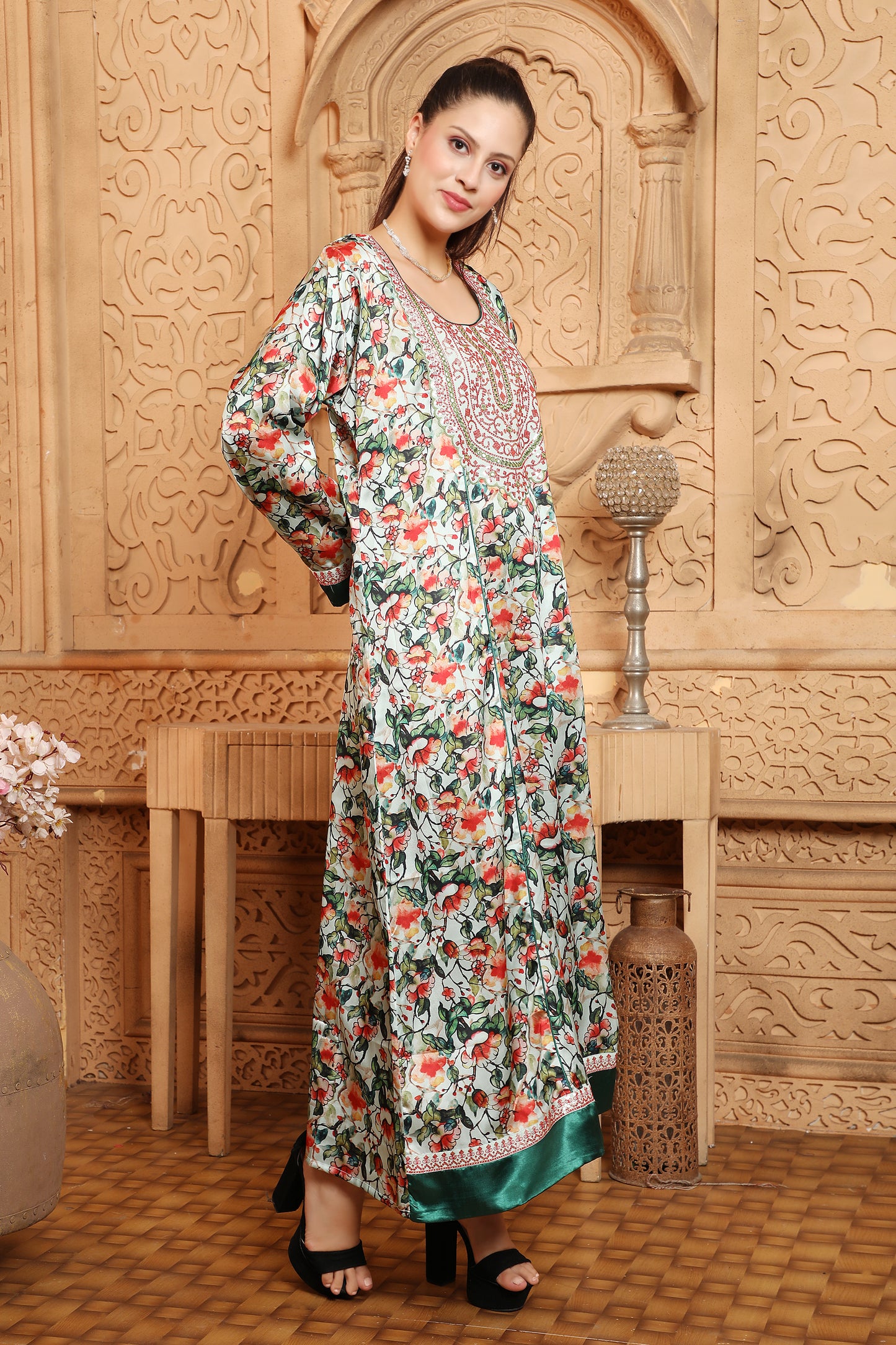 Designer Kaftan Digital Print Maxi Gown