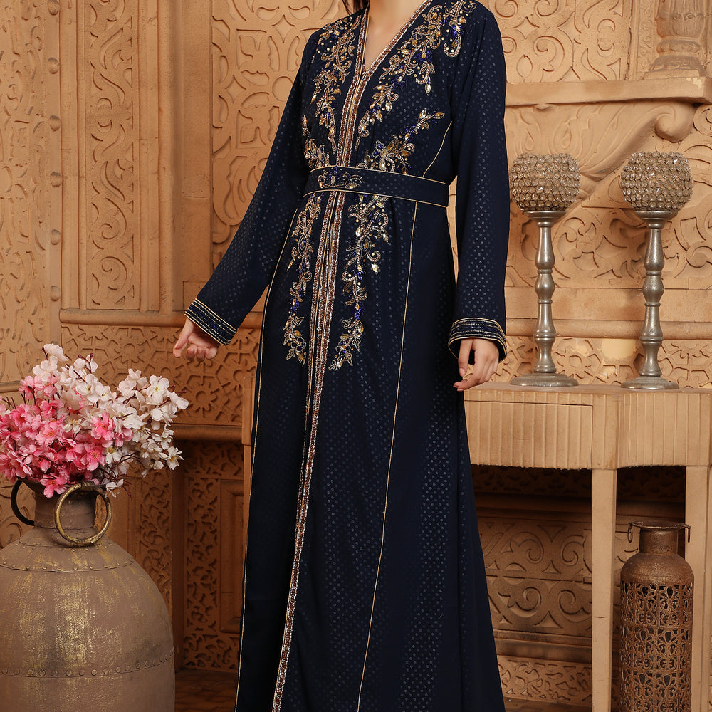 
                  
                    Arabic Dress Velour Moroccan Kaftan Party Ramadan Eid Robe Gown
                  
                