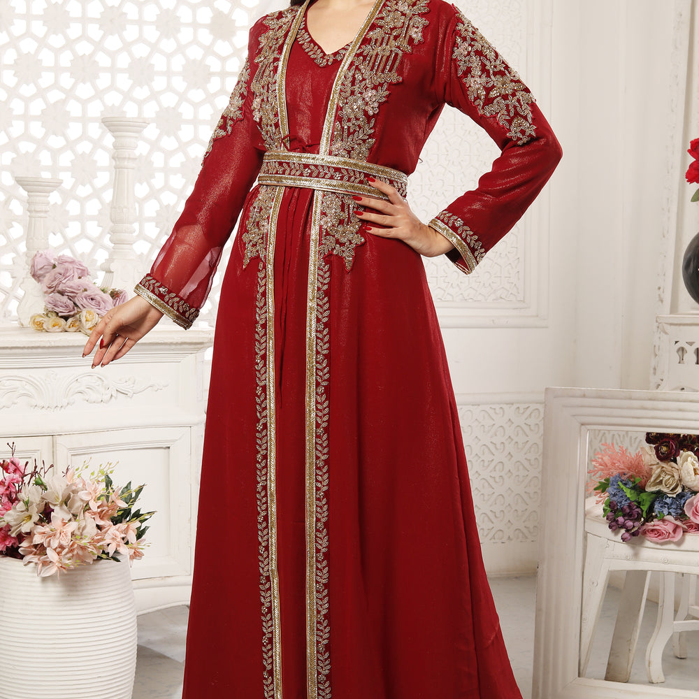 
                  
                    Ramadan Special Dubai Abaya Sequins Embroidery Dress
                  
                