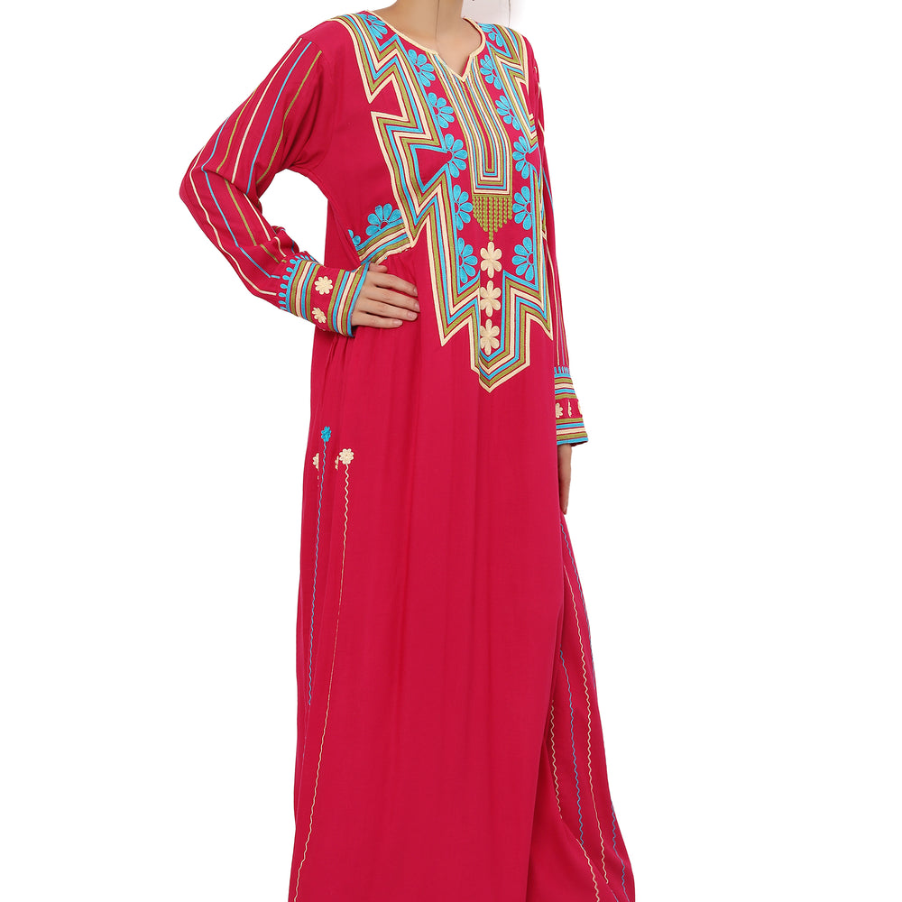 
                  
                    Kaftan Maxi Dress Thread Embroidery Takchita
                  
                