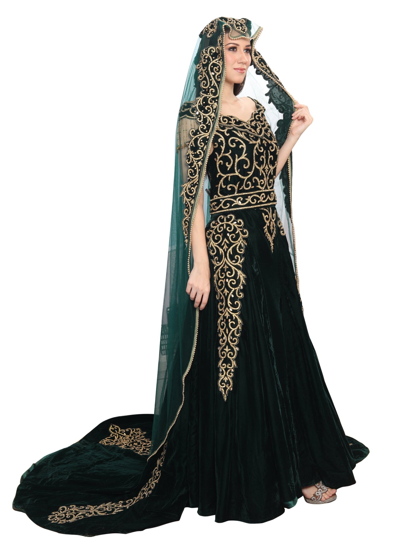 Designer Takchita Caftan Traditional Ethnic Wedding Gown