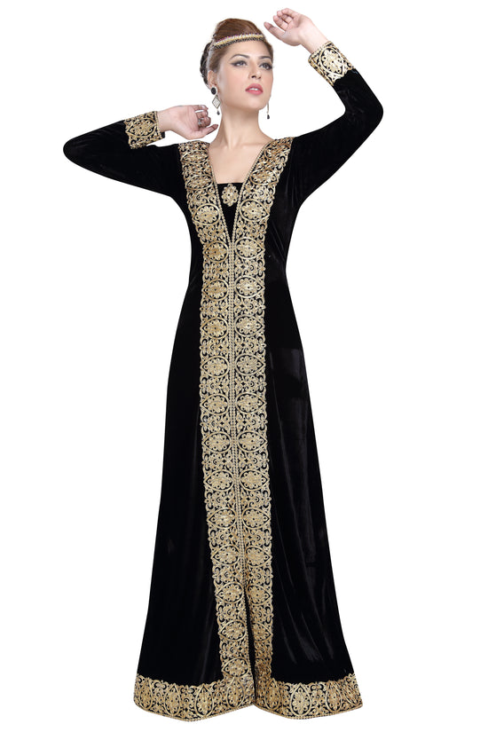 Arabian Gown with Lace Work - Maxim Creation