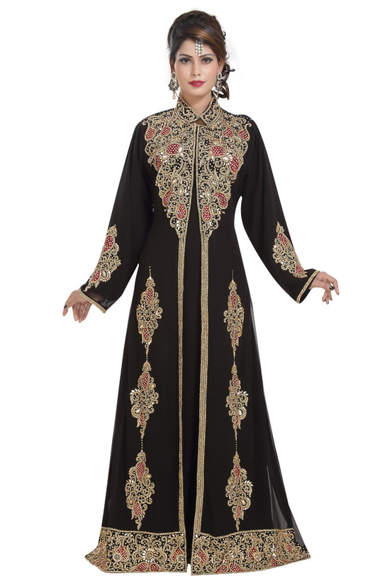 Traditional Jellabiya Gown Persian Designer Abaya - Maxim Creation