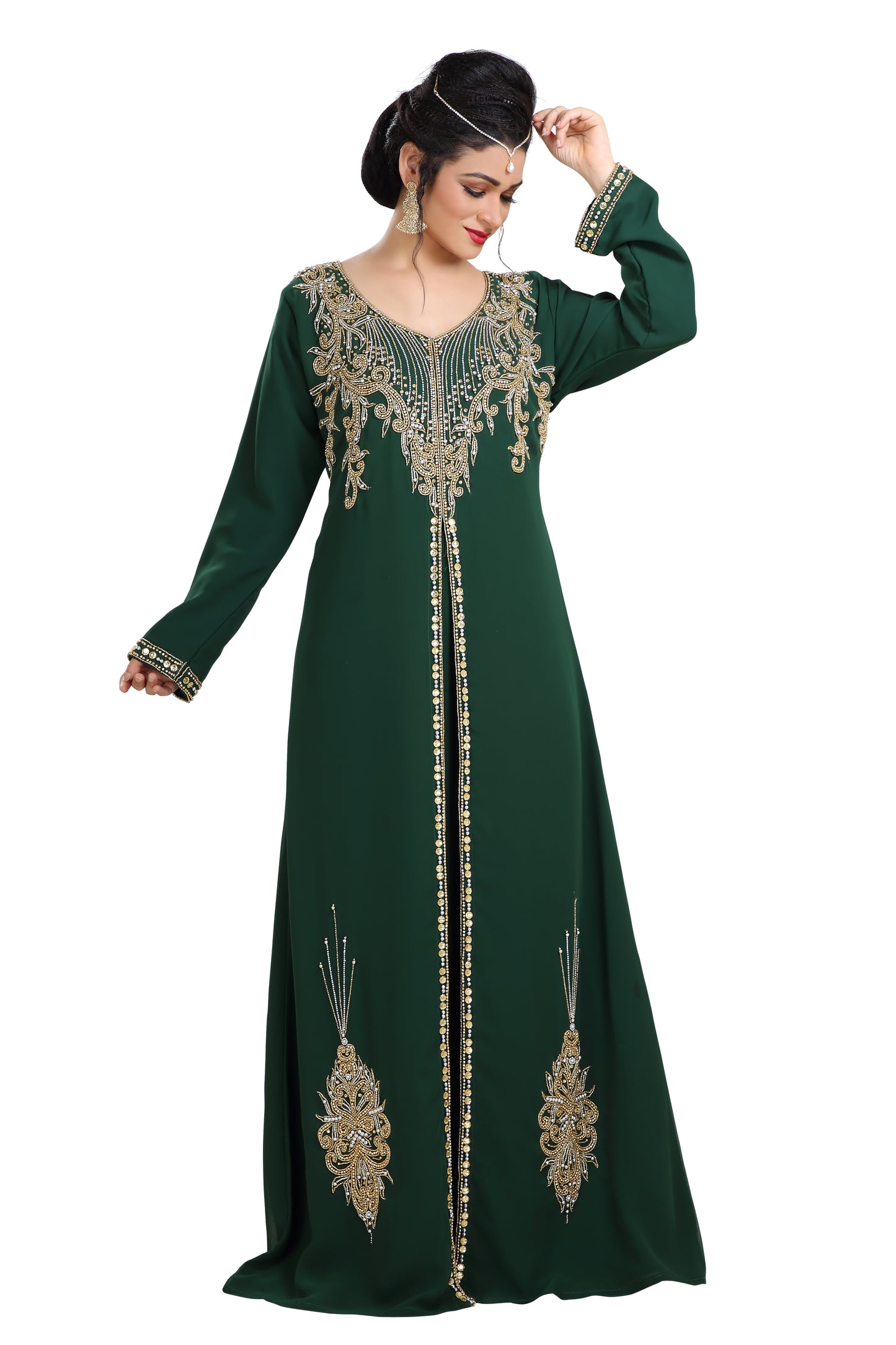 Designer Dubai Kaftan Party Gown - Maxim Creation