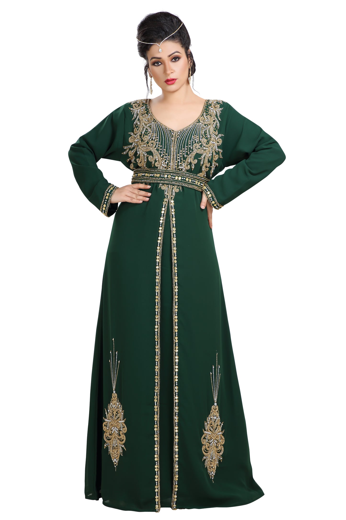 Designer Dubai Kaftan Party Gown - Maxim Creation