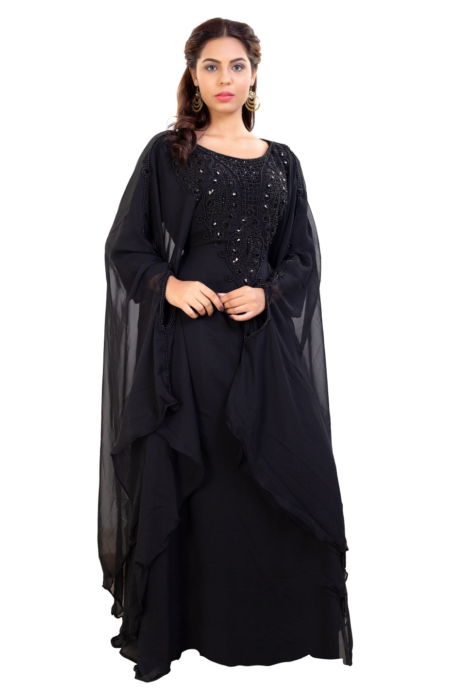 Long Black Gown Maxi Dress - Maxim Creation