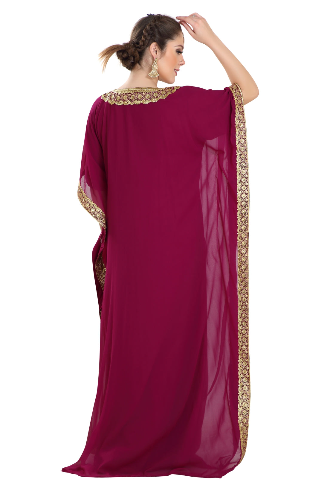 Farasha Maxi in Threadwork Embroidery - Maxim Creation