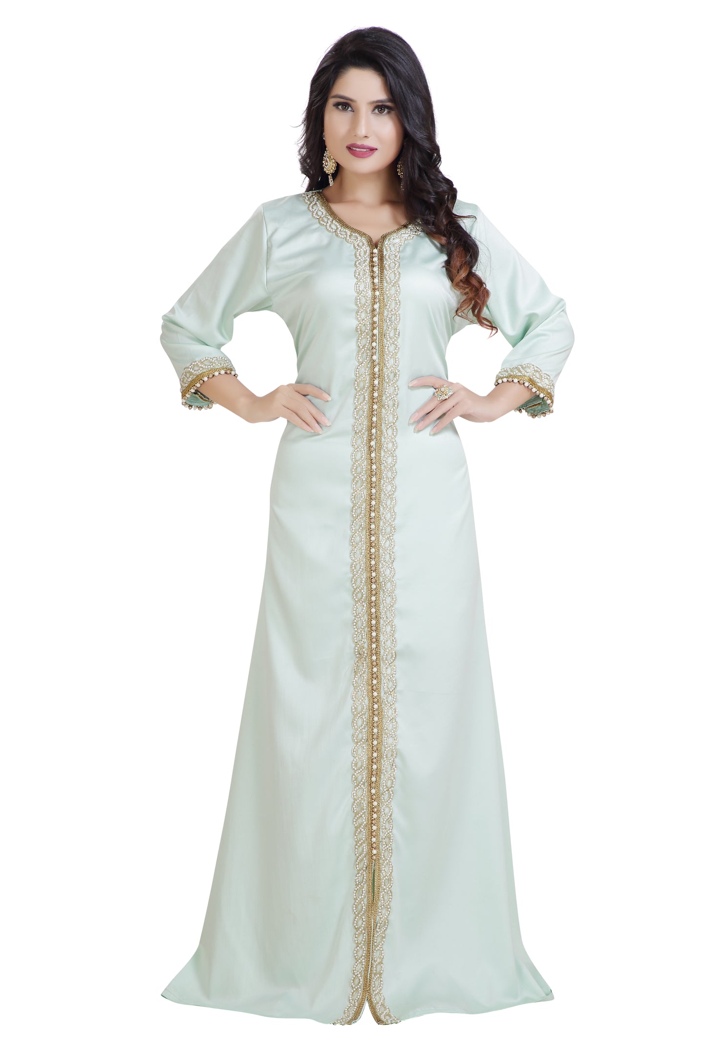 Wedding Gown Jellabiya Embroidered Dress - Maxim Creation