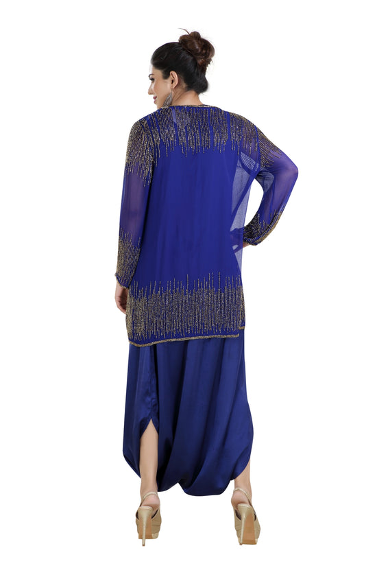 Arabian Dress Georgette With Satin Fabric Fustan - Maxim Creation