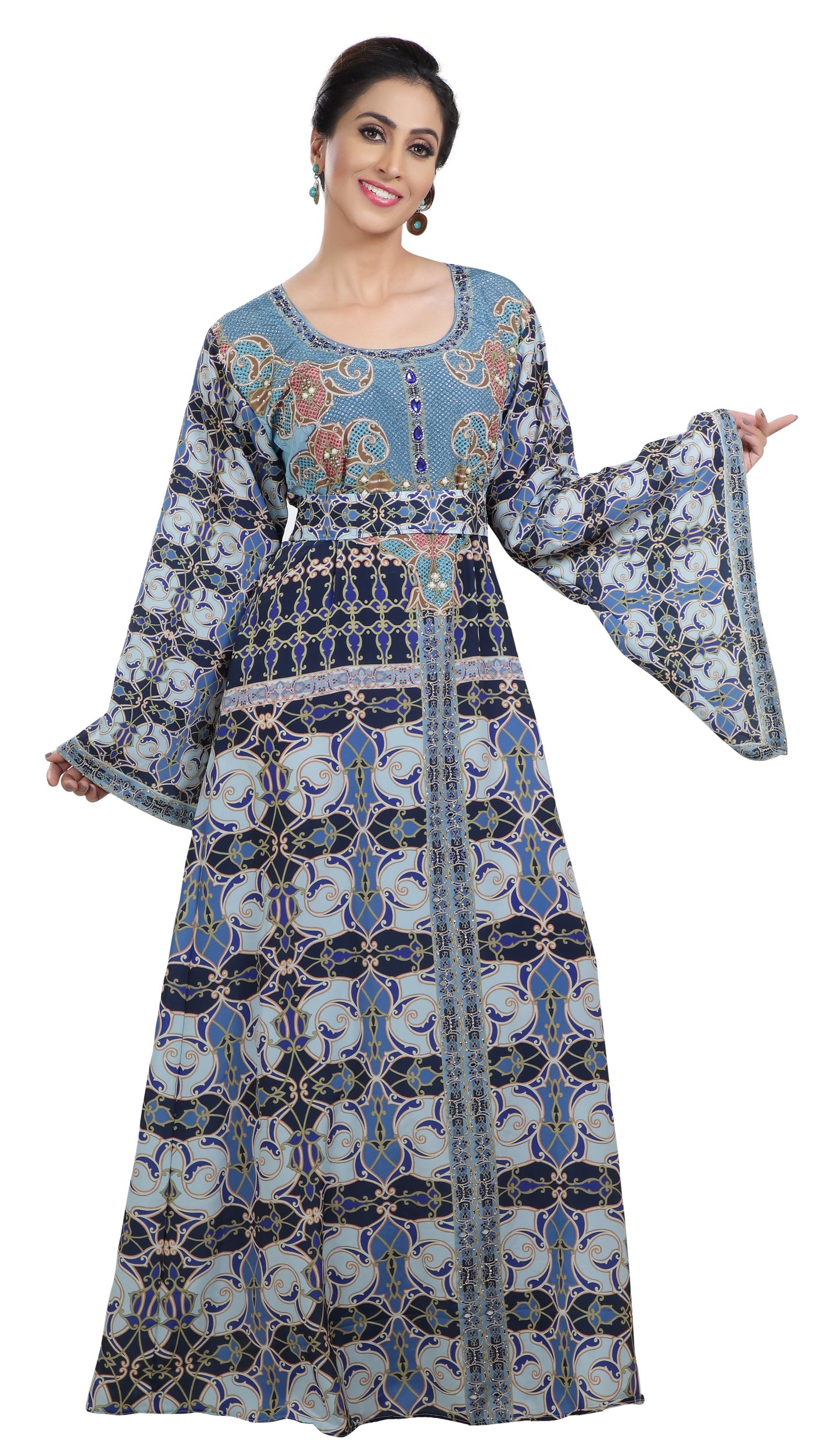 Digital Printed Maxi With Geometric Design - Maxim Creation