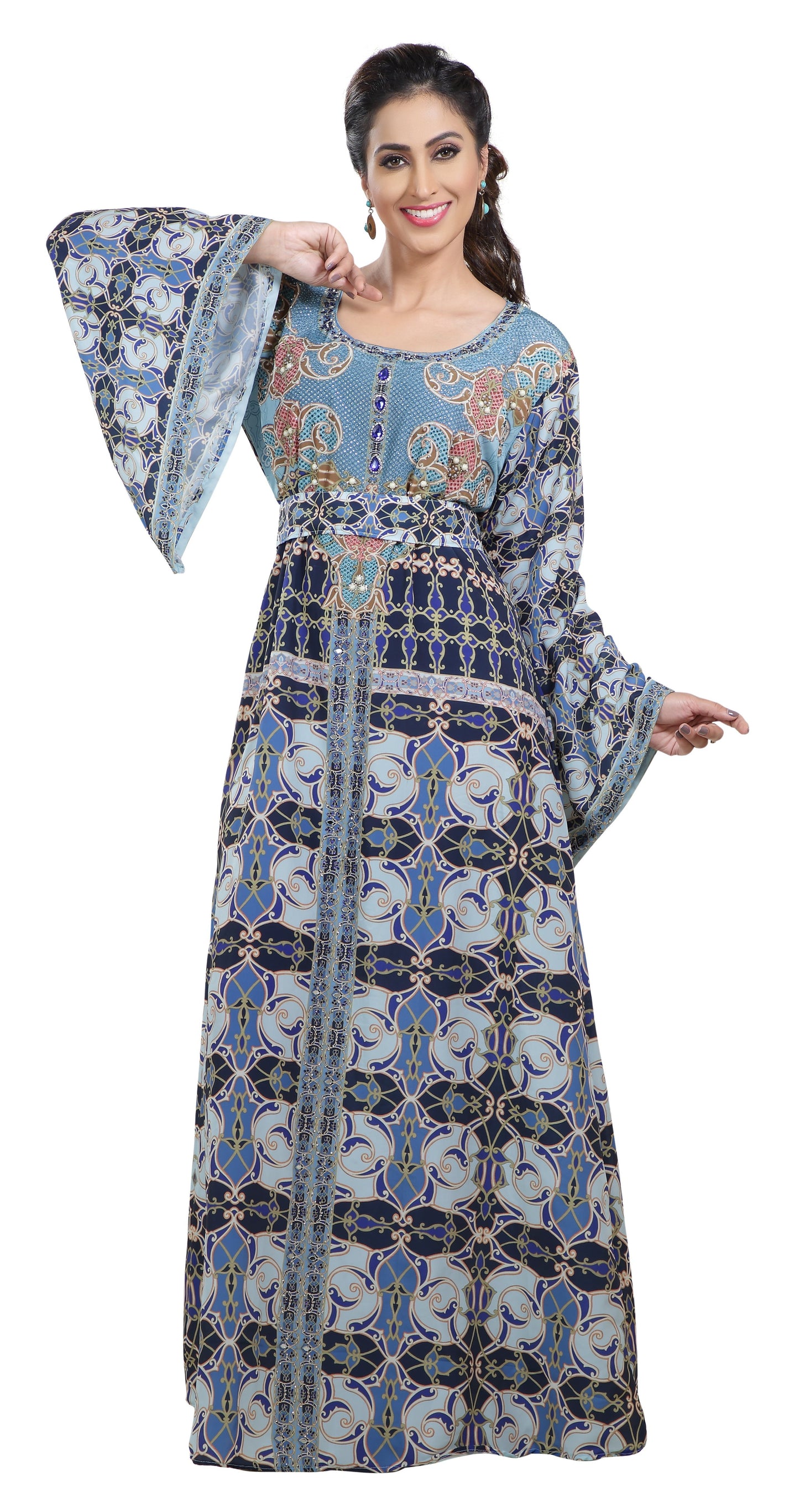 Digital Printed Maxi With Geometric Design - Maxim Creation