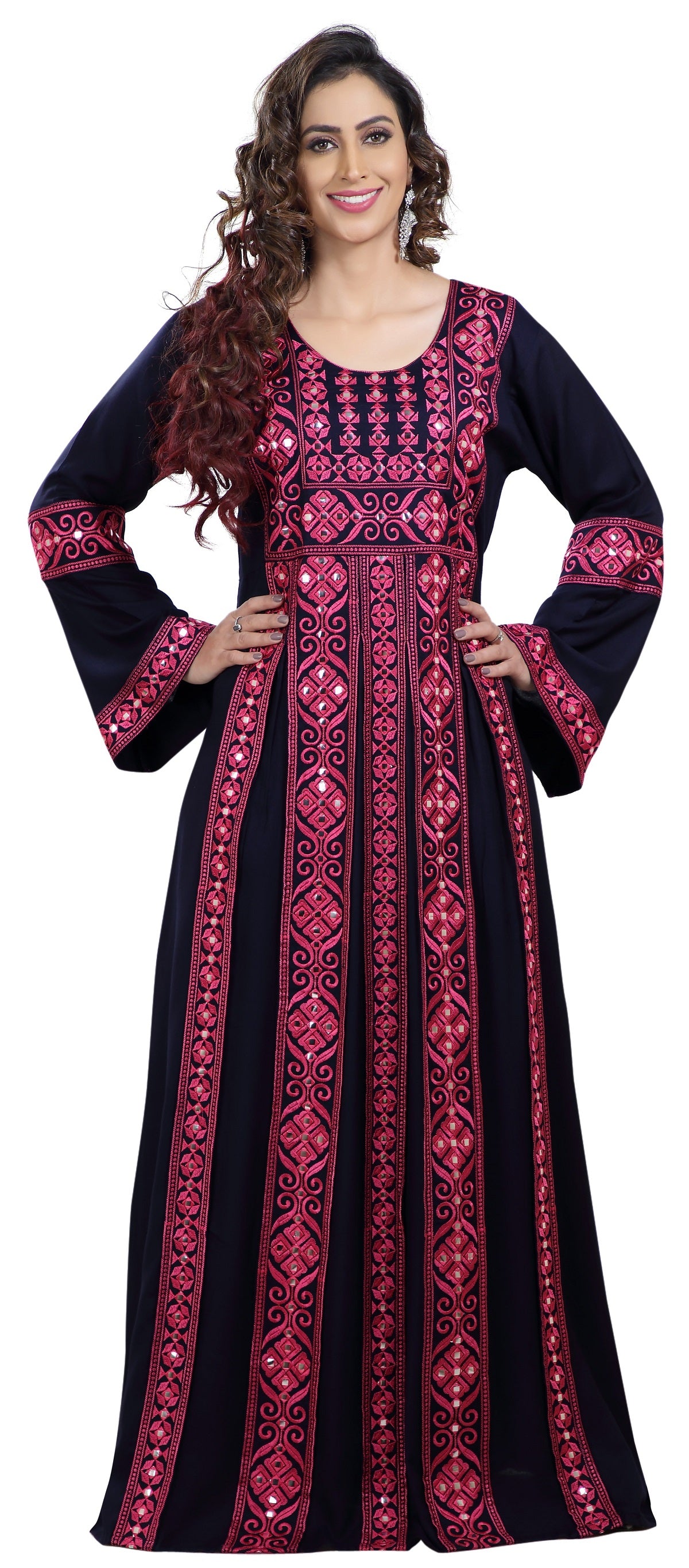 Persian Kaftan with Machine Embroidery Work - Maxim Creation