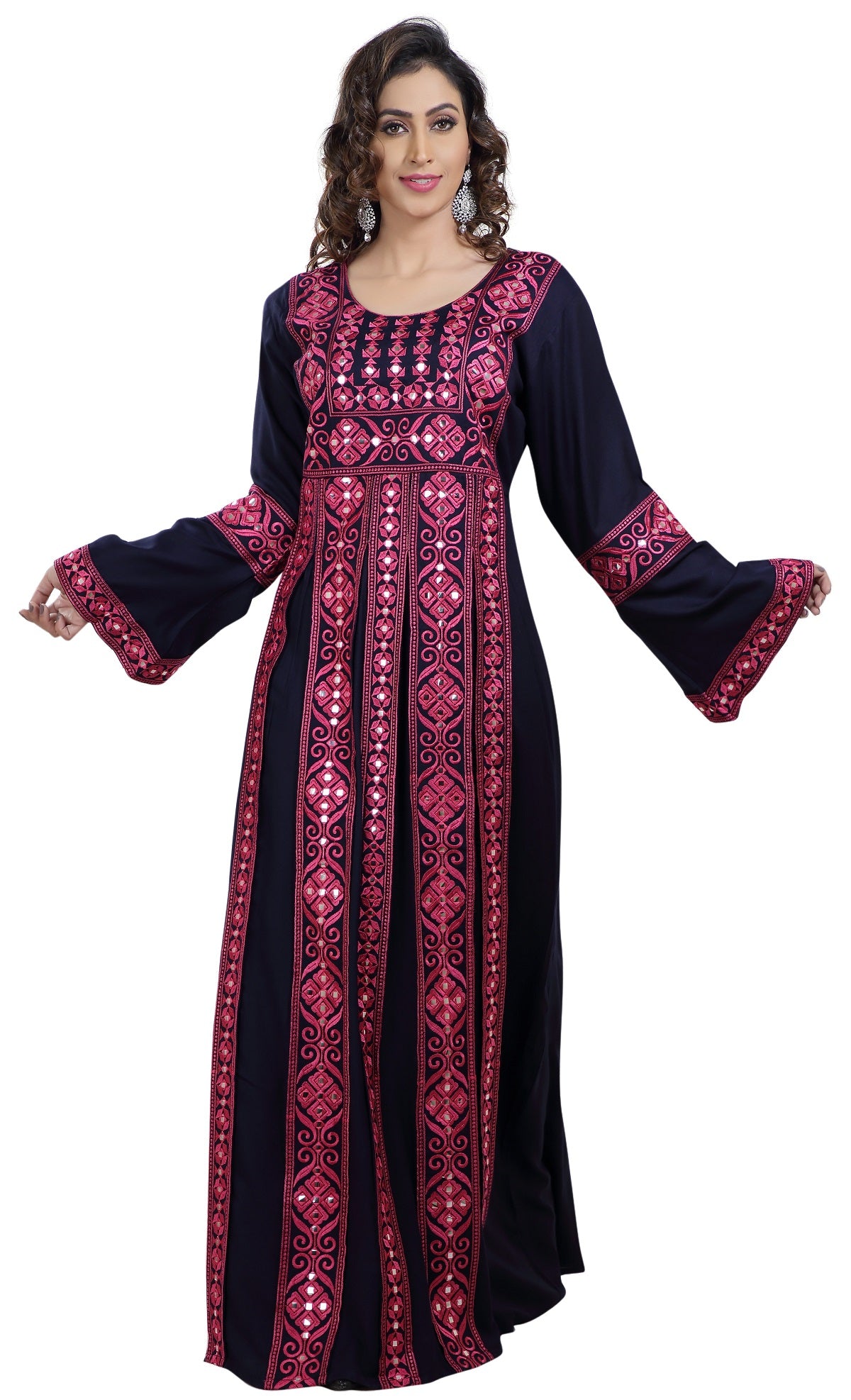 Persian Kaftan with Machine Embroidery Work - Maxim Creation