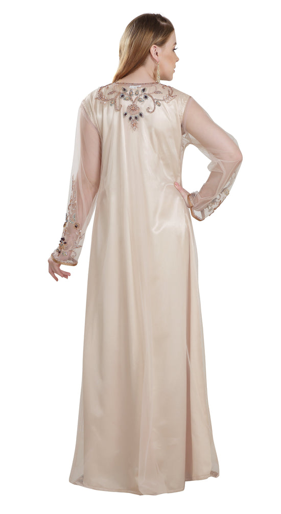 Algerian Kaftan Embroidered Hand Made Gown - Maxim Creation