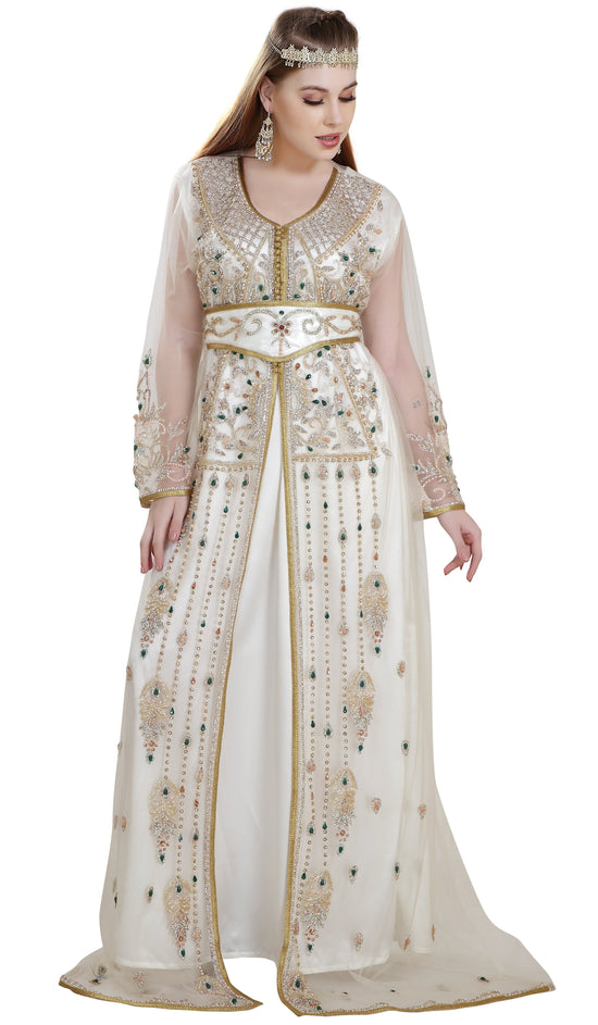 Persian Djellaba Embroidered Kaftan - Maxim Creation