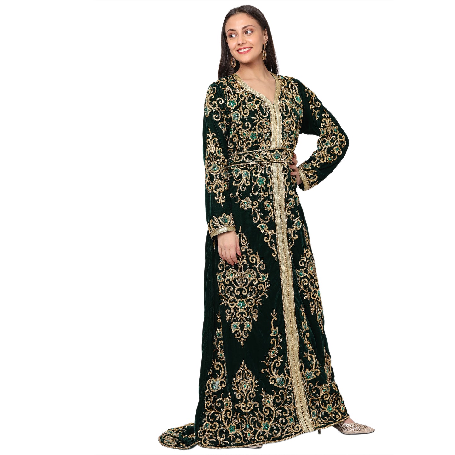 Designer Maxi Long Sleeve Kaftan - Maxim Creation