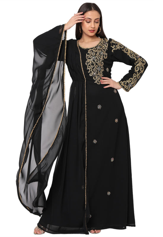 Arabian Jalabiya Evening Party Gown - Maxim Creation