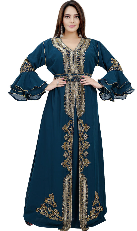 Henna Party Arabian Kaftan Dress - Maxim Creation