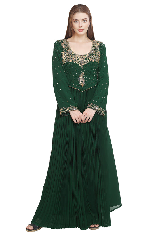 Djellaba Maxi Embroidered Gown - Maxim Creation