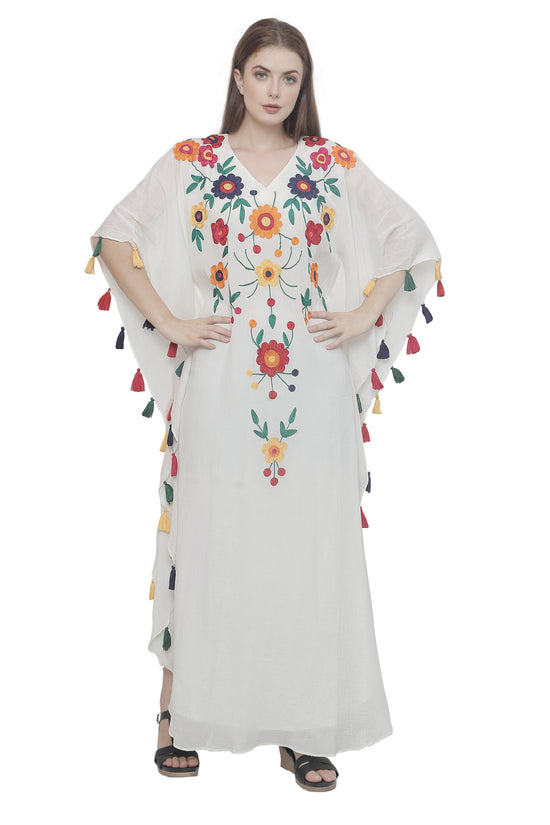 Floral Maxi Boho Beach Caftan - Maxim Creation