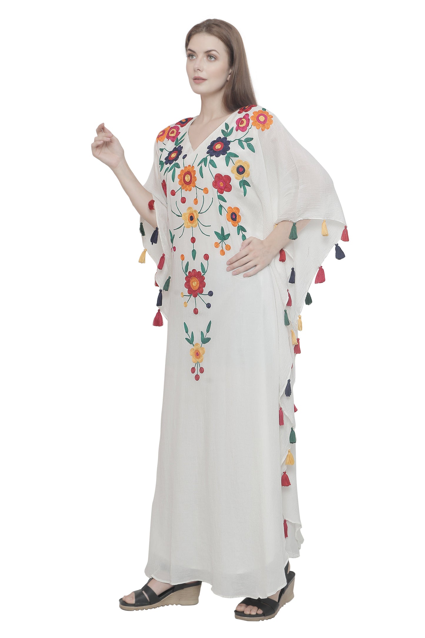 Floral Maxi Boho Beach Caftan - Maxim Creation