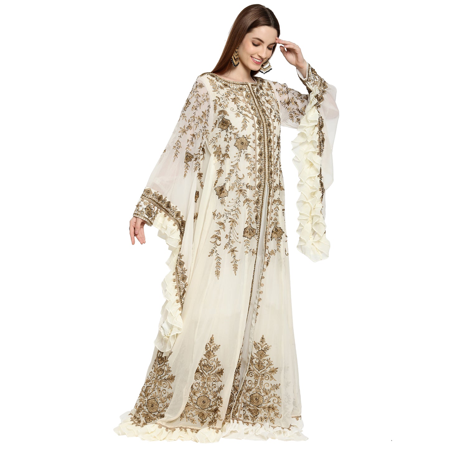 Modern Caftan Cocktail Party Gown - Maxim Creation