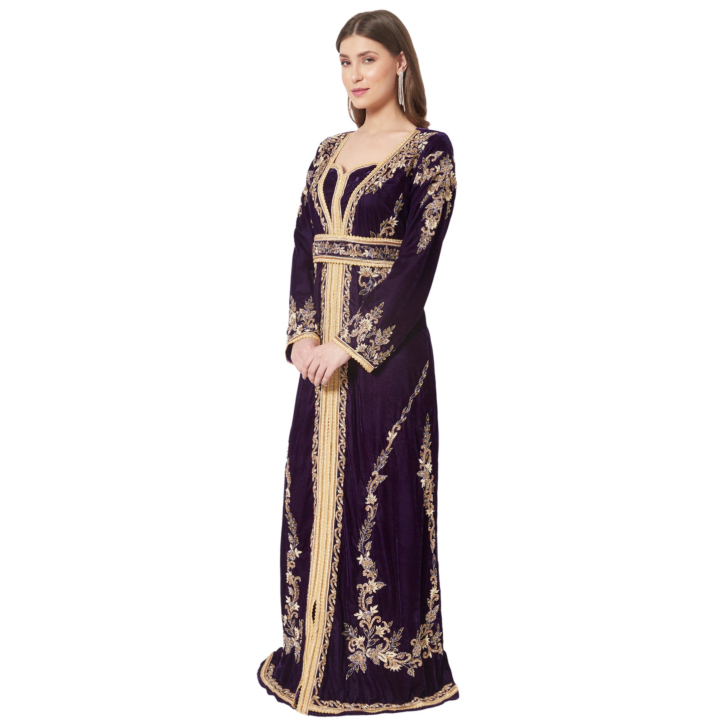 Arabian Djellaba Maxi Embroidered Party Gown for Mother and Child - Maxim Creation