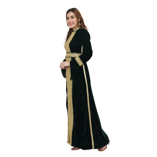 Velvet Kaftan for Women Bohemian Caftan Dress - Maxim Creation