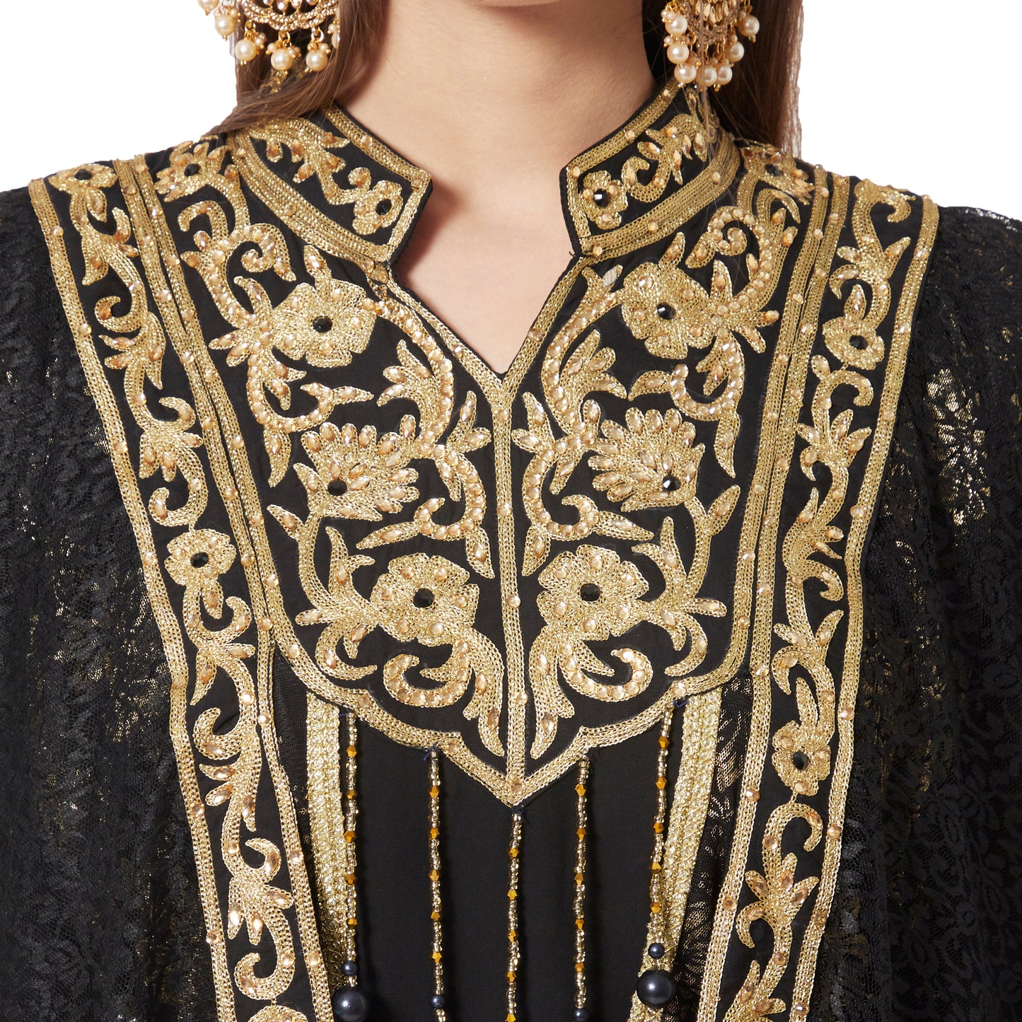 Designer Kaftan Black Wedding Dress - Maxim Creation