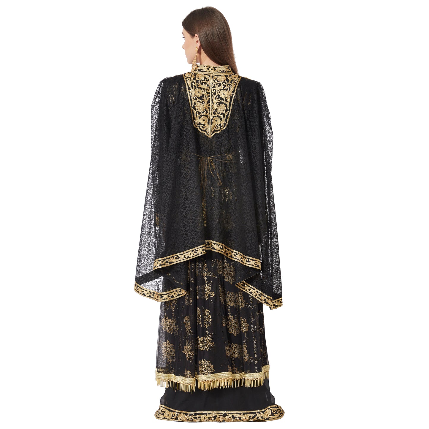 Designer Kaftan Black Wedding Dress - Maxim Creation