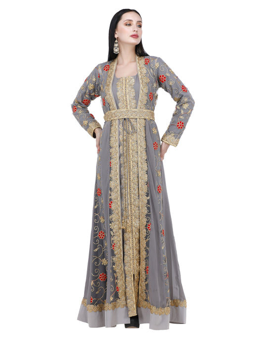 Designer Kaftan Embroidered Ball Gown - Maxim Creation