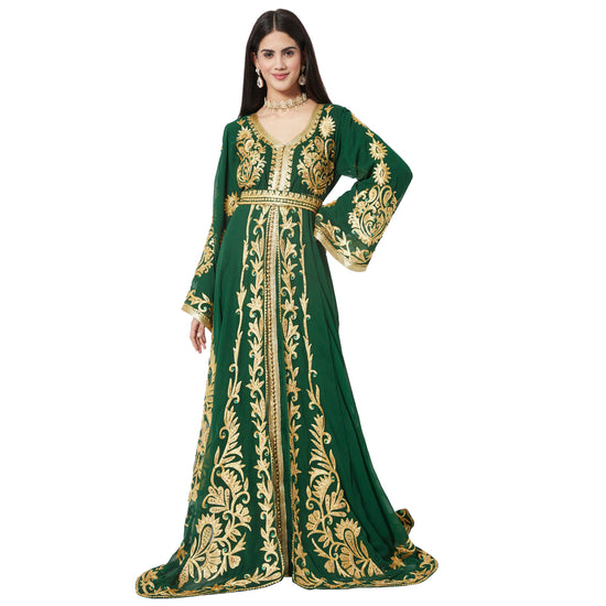 Traditional Kaftan Handcrafted Arabian Djellaba Khaleeji Thobe Mother + Daughter Set - Maxim Creation