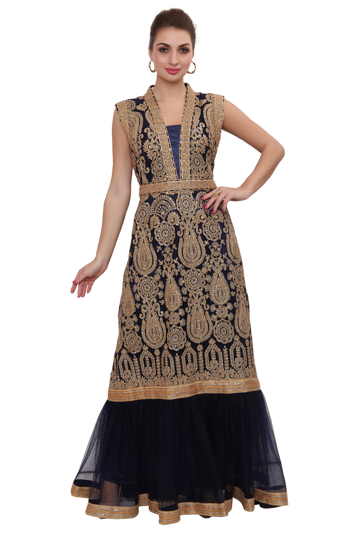 Hand Embroidery Abaya Kaftan Long Maxi Gown - Maxim Creation