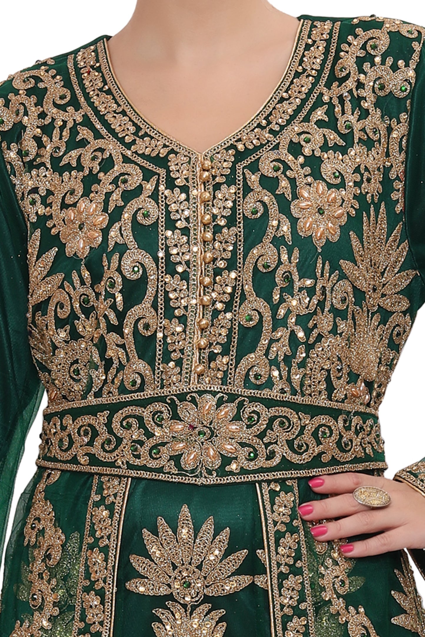 Tripoli Collection Caftan Henna Party Kaftan Thobe - Maxim Creation