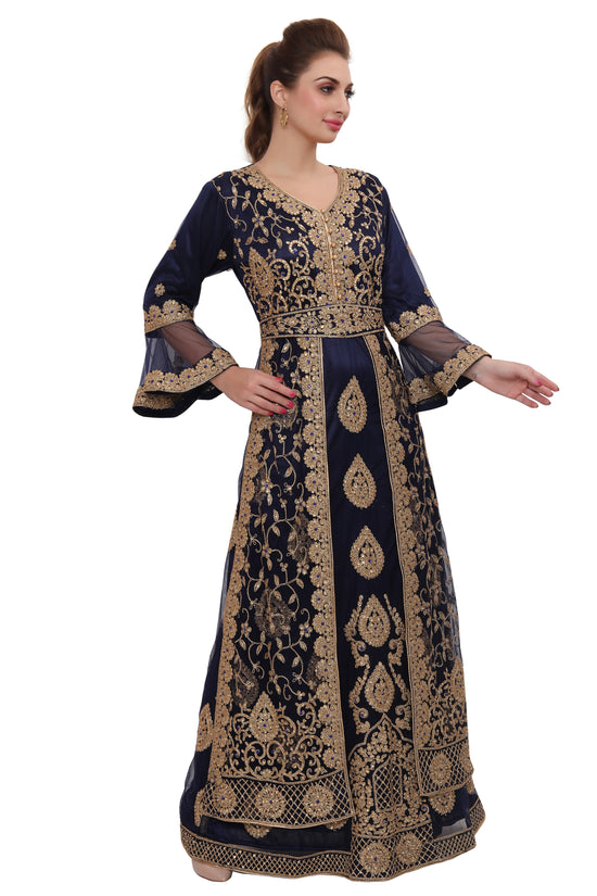 Designer Takchita Kaftan With Bell Sleeve - Maxim Creation