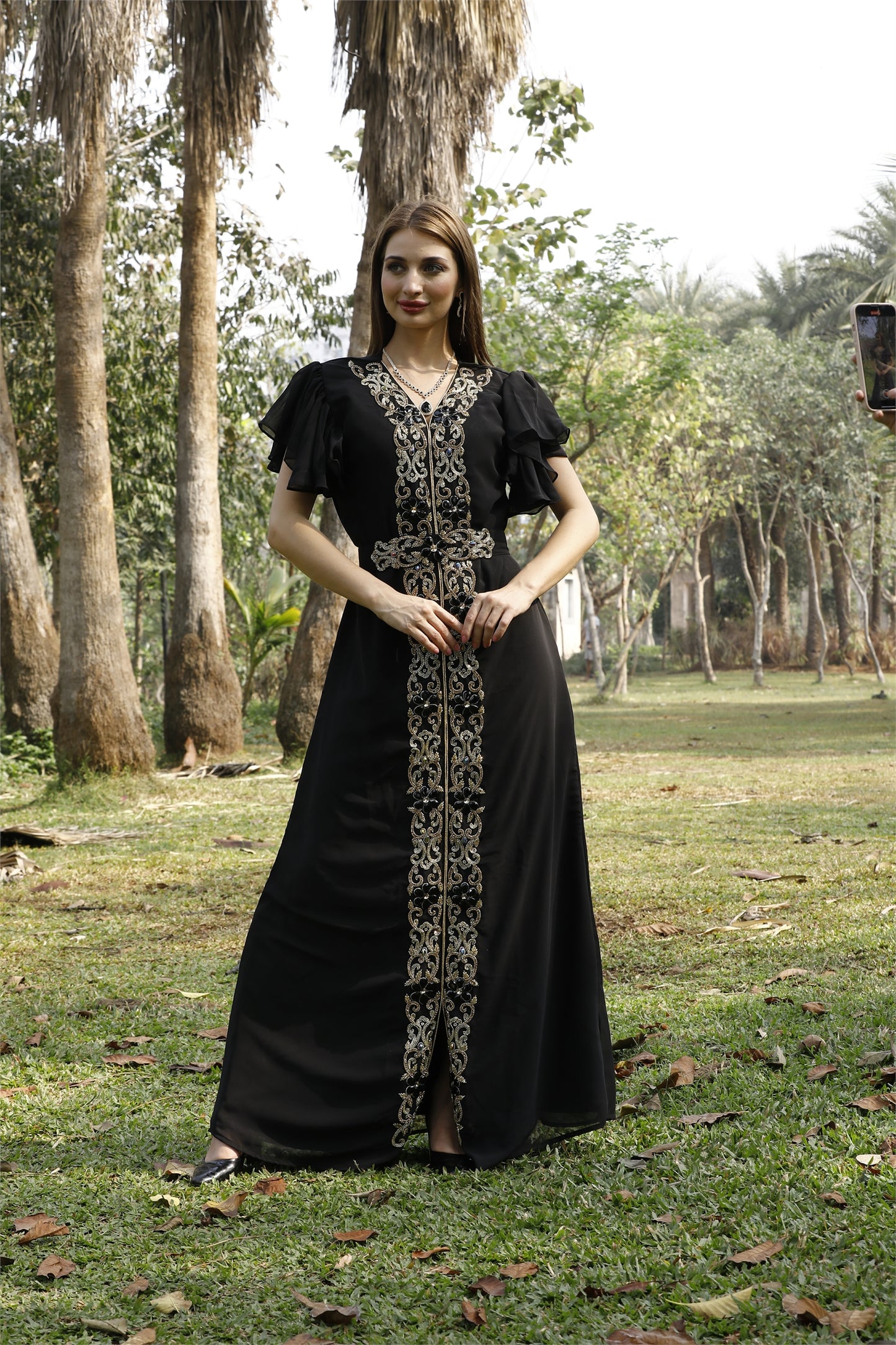 Traditional Arabian Kaftan Handmade Maxi Gown