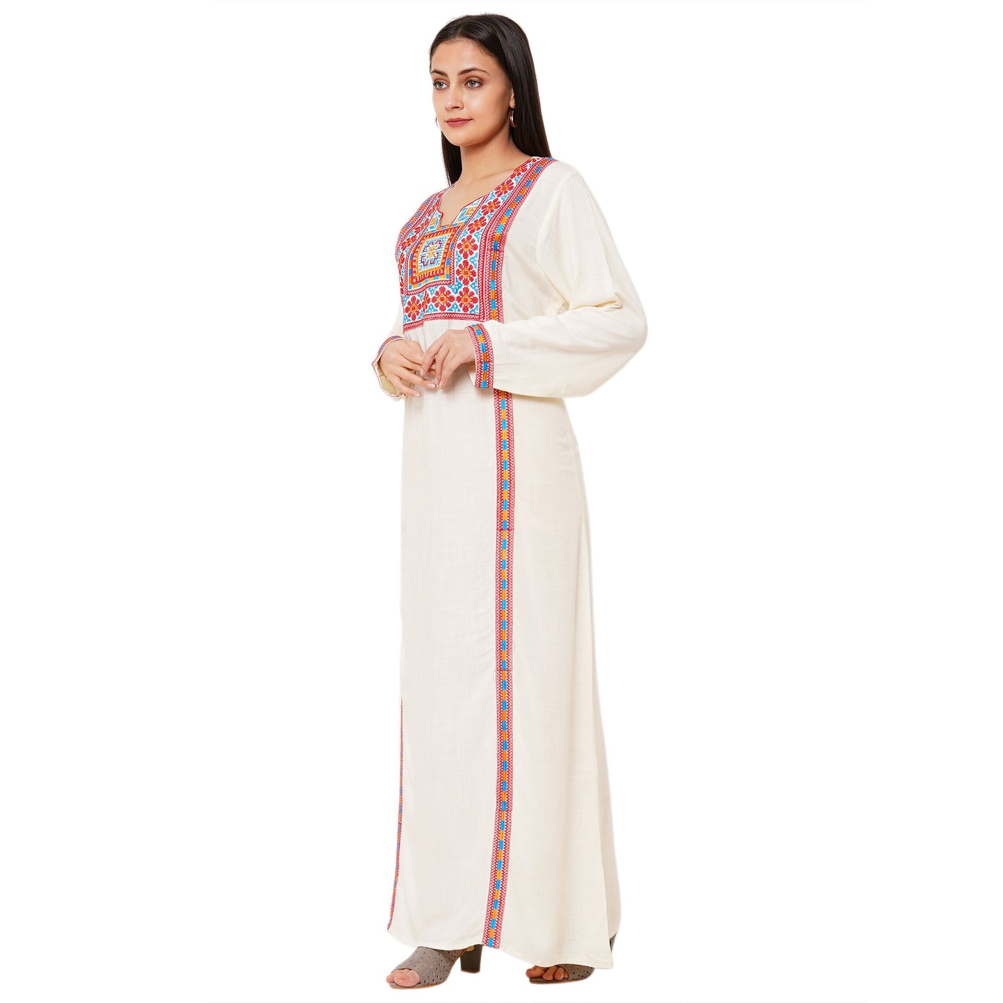 Kaftan Thread Embroidered Maxi - Maxim Creation