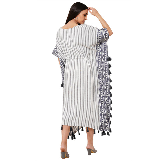 Striped Boho Caftan Beach Dress - Maxim Creation