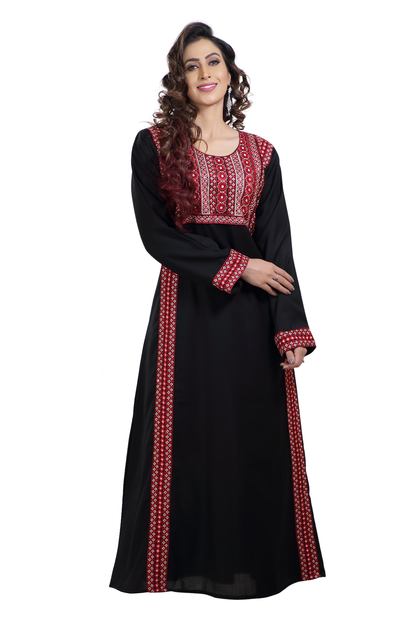 Designer Kaftan With Thread Work Gown - Maxim Creation