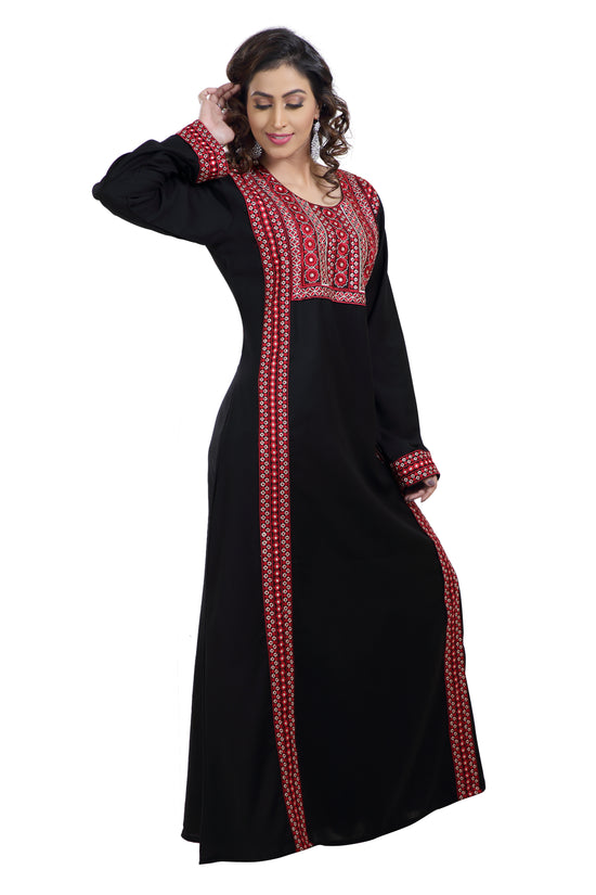 Designer Kaftan With Thread Work Gown - Maxim Creation