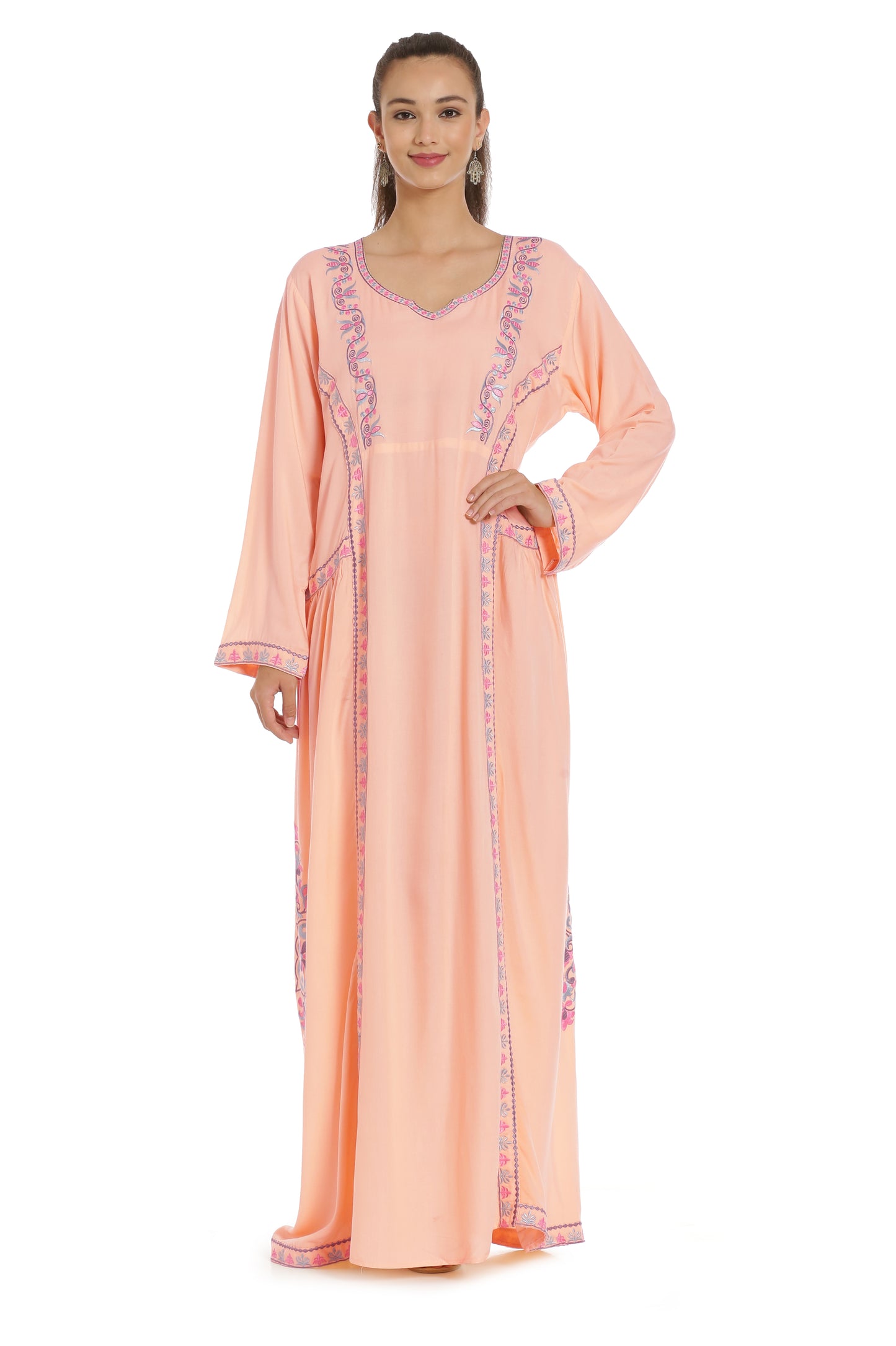 Designer Kaftan With Thread Work Maxi Dress - Maxim Creation