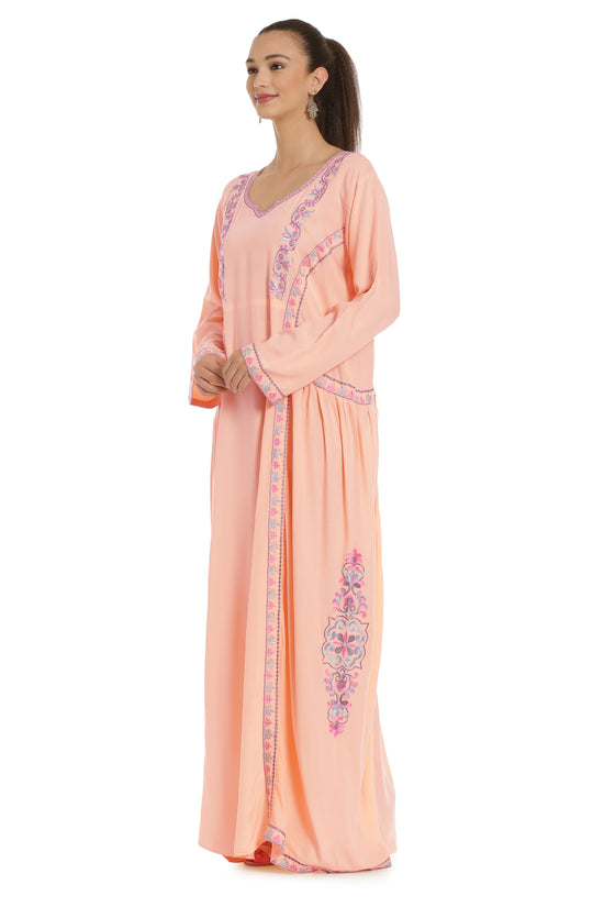 Designer Kaftan With Thread Work Maxi Dress - Maxim Creation