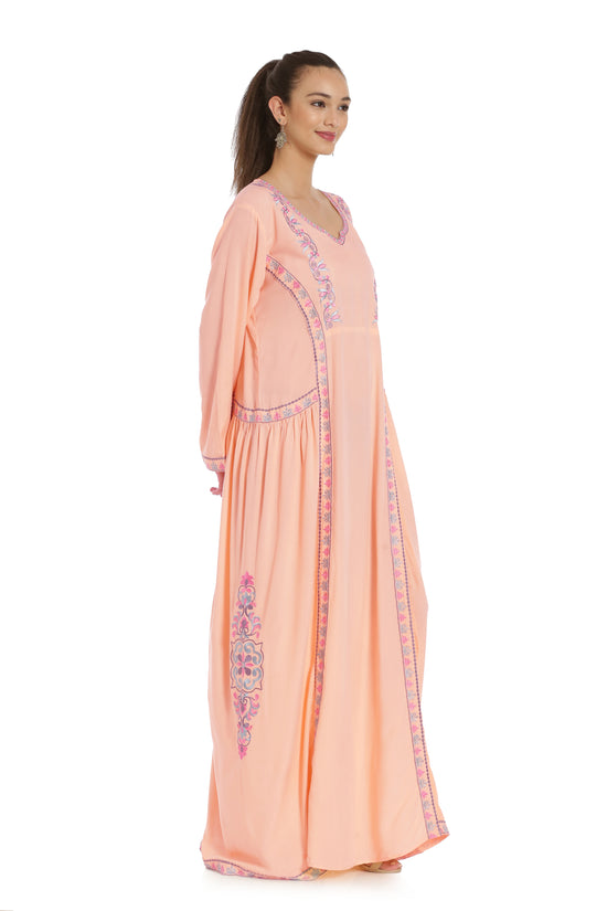 Designer Kaftan With Thread Work Maxi Dress - Maxim Creation